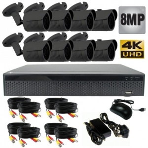 8Mp CCTV Camera System with 8 x Bullet Cameras and Dvr